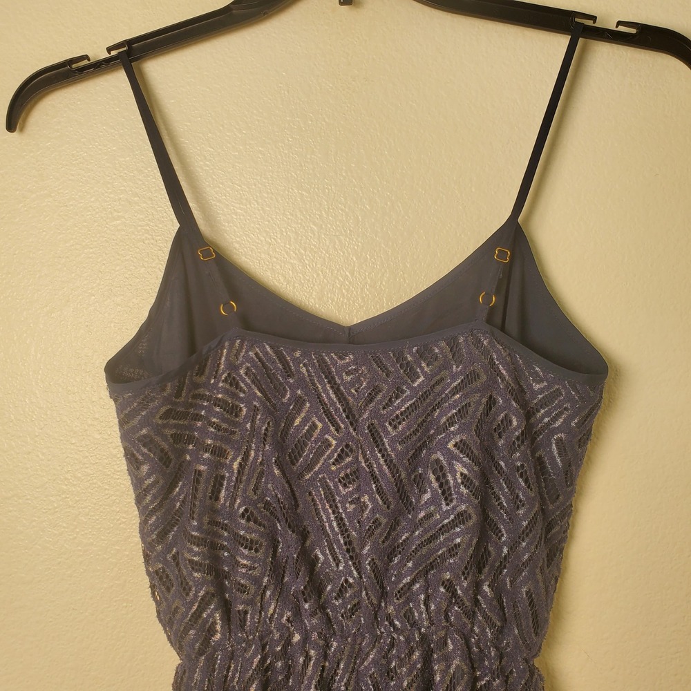 Lilly Pulitzer Resort Collection Navy Blue Metallic Silver Deanna Maxi Dress XS - Picture 5 of 13